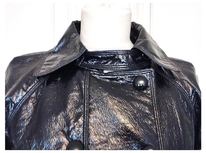 Victoria Couture CHAQUETA TRAPECIO DE VINILO IMPERMEABLE LIGERA Negro - vista 14