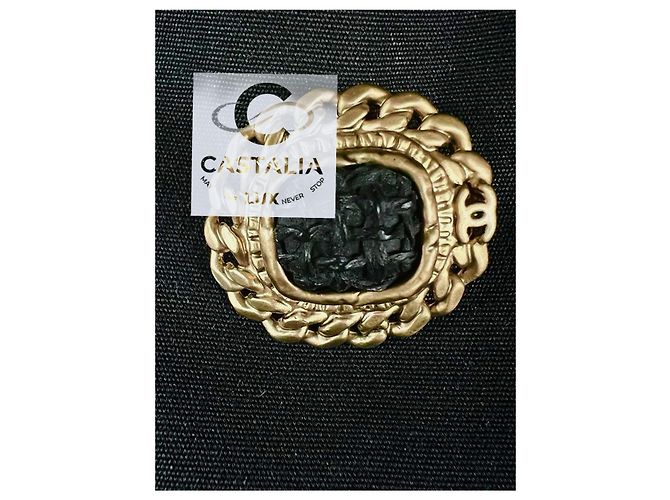Trench Pastoral Negro Chanel con Botones Gripoix CC 34 FR - vista 13