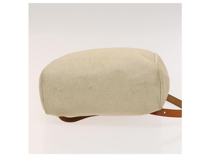 Hermès HERMES Herbag A Dos PM Rucksack aus Canvas Leder Beige Silber Authentisch 126543 - Ansicht 11