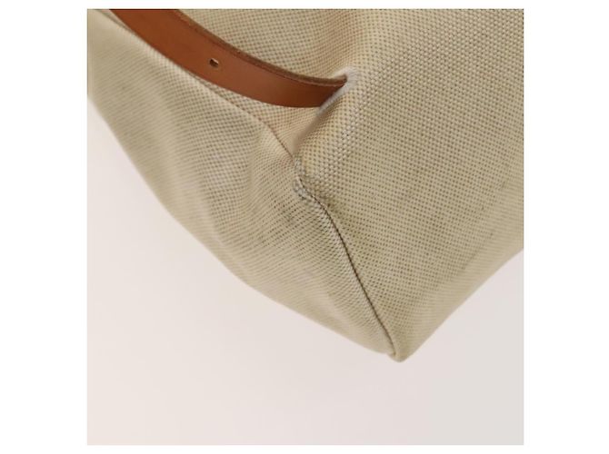 Hermès HERMES Herbag A Dos PM Rucksack aus Canvas Leder Beige Silber Authentisch 126543 - Ansicht 15