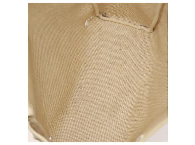 Hermès HERMES Herbag A Dos PM Rucksack aus Canvas Leder Beige Silber Authentisch 126543 - Ansicht 30