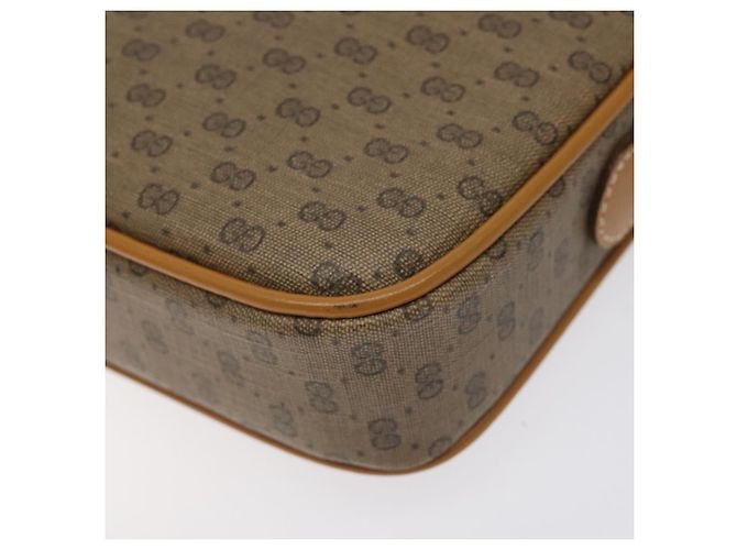 Gucci Borsa a Spalla Micro GG Supreme PVC Beige Oro 007 904 0095 Auth BA3014 D'oro - vista 10