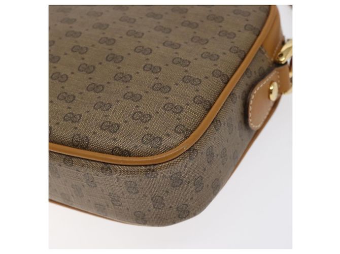 Gucci Borsa a Spalla Micro GG Supreme PVC Beige Oro 007 904 0095 Auth BA3014 D'oro - vista 12