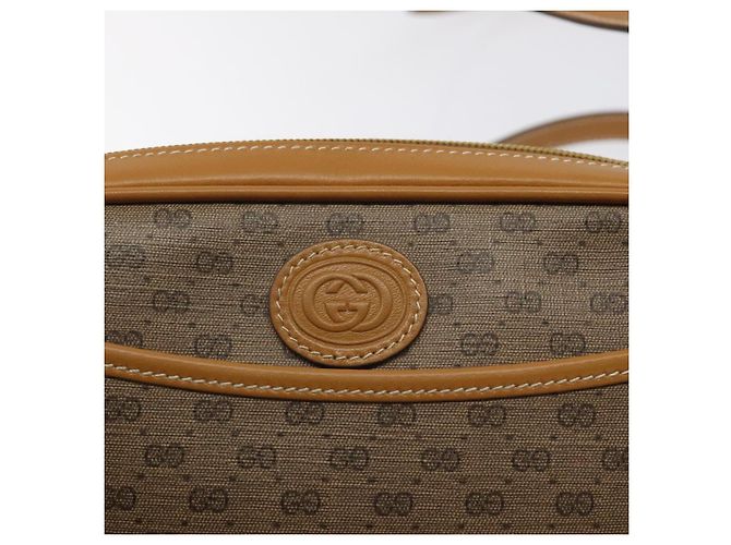 Gucci Borsa a Spalla Micro GG Supreme PVC Beige Oro 007 904 0095 Auth BA3014 D'oro - vista 15