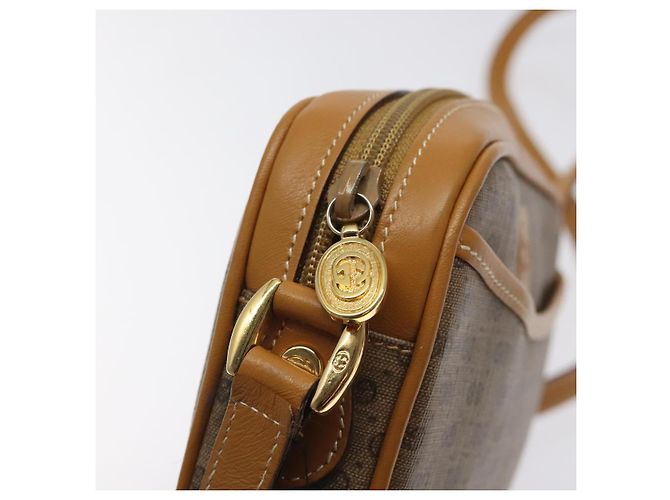 Gucci Borsa a Spalla Micro GG Supreme PVC Beige Oro 007 904 0095 Auth BA3014 D'oro - vista 16