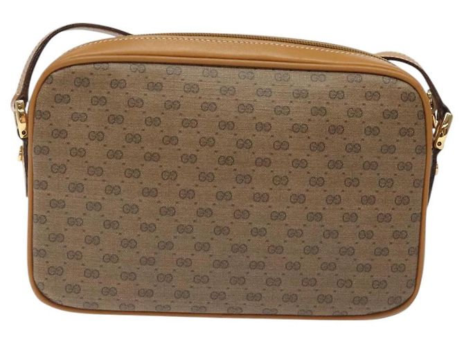 Gucci Borsa a Spalla Micro GG Supreme PVC Beige Oro 007 904 0095 Auth BA3014 D'oro - vista 3