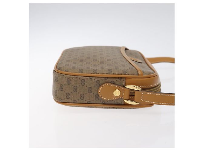 Gucci Borsa a Spalla Micro GG Supreme PVC Beige Oro 007 904 0095 Auth BA3014 D'oro - vista 4