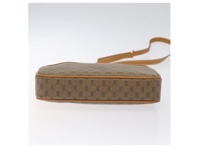 Gucci Borsa a Spalla Micro GG Supreme PVC Beige Oro 007 904 0095 Auth BA3014 D'oro - vista 9