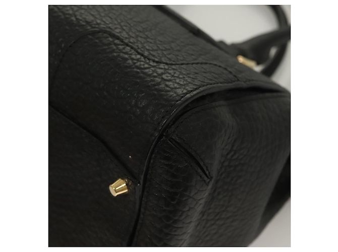 Borsa a mano BURBERRY in pelle 2 vie nera e oro Auth mr1365 Nero D'oro - vista 15