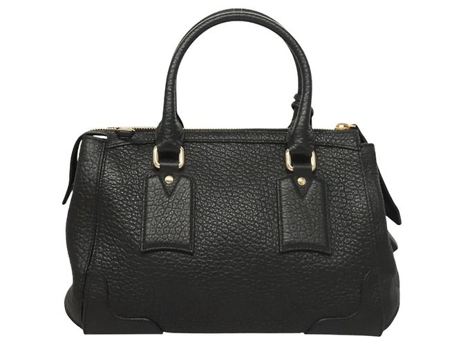 Borsa a mano BURBERRY in pelle 2 vie nera e oro Auth mr1365 Nero D'oro - vista 2