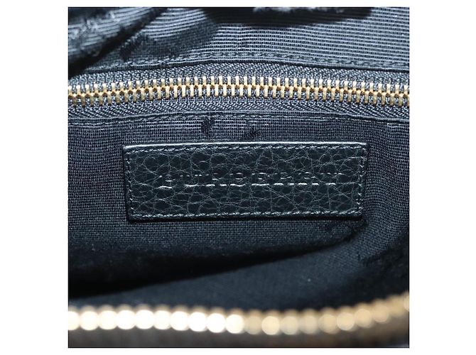 Borsa a mano BURBERRY in pelle 2 vie nera e oro Auth mr1365 Nero D'oro - vista 20