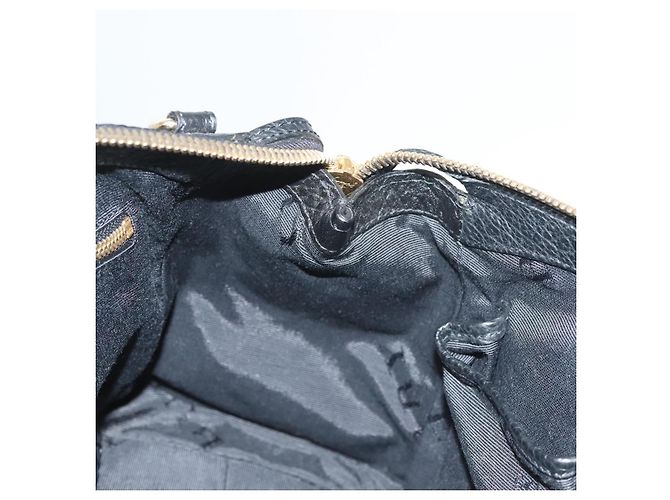 Borsa a mano BURBERRY in pelle 2 vie nera e oro Auth mr1365 Nero D'oro - vista 21