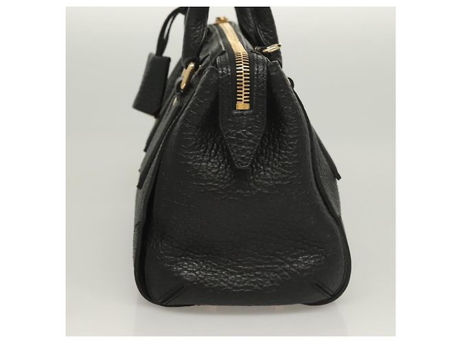 Borsa a mano BURBERRY in pelle 2 vie nera e oro Auth mr1365 Nero D'oro - vista 3