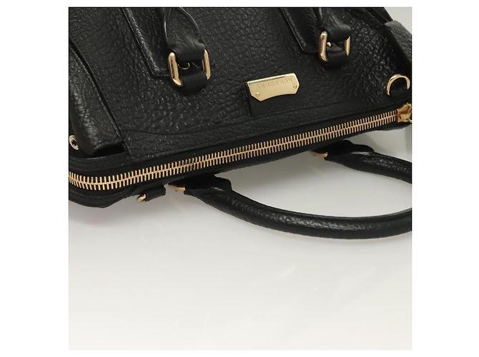 Borsa a mano BURBERRY in pelle 2 vie nera e oro Auth mr1365 Nero D'oro - vista 6