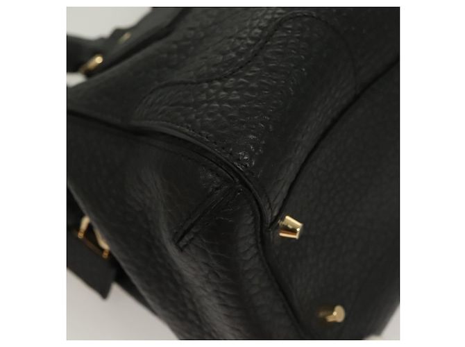 Borsa a mano BURBERRY in pelle 2 vie nera e oro Auth mr1365 Nero D'oro - vista 8