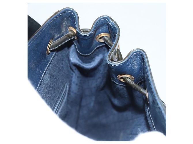 Zaino Gucci Bamboo Smalto Blu Navy Oro 003 2058 0030 Auth bs26080 - vista 22
