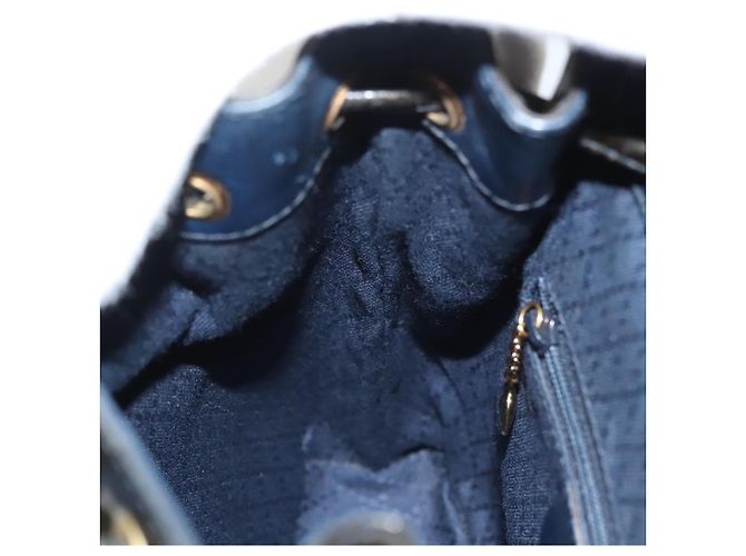 Zaino Gucci Bamboo Smalto Blu Navy Oro 003 2058 0030 Auth bs26080 - vista 23