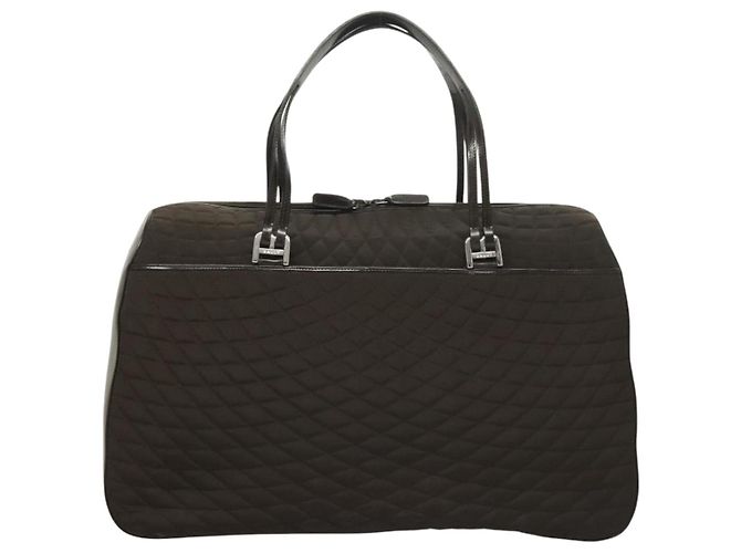 BALLY Borsa Boston Trapuntata Nylon Nera Argento Auth mr1328 Nero - vista 13