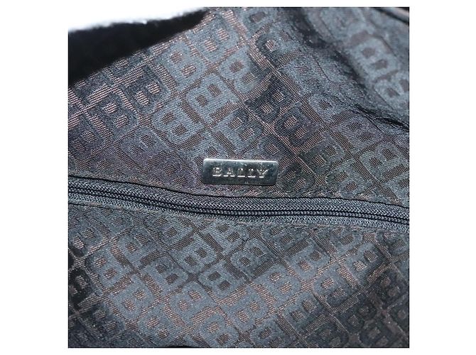 BALLY Borsa Boston Trapuntata Nylon Nera Argento Auth mr1328 Nero - vista 18