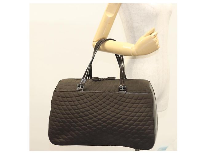 BALLY Borsa Boston Trapuntata Nylon Nera Argento Auth mr1328 Nero - vista 24