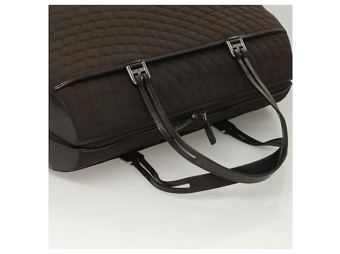 BALLY Borsa Boston Trapuntata Nylon Nera Argento Auth mr1328 Nero - vista 6
