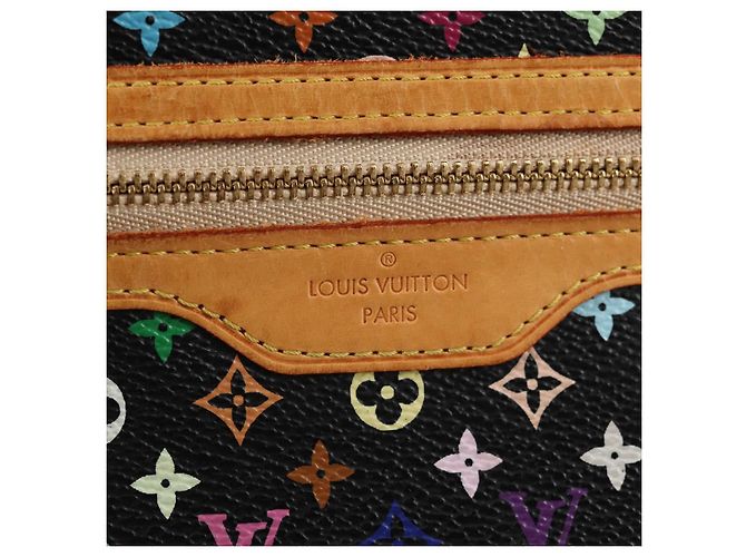 LOUIS VUITTON Pochette GM Monogramma Multicolore Nero M60027 LV Auth 127036V - vista 8