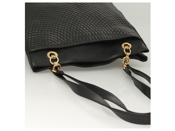 BALLY Borsa Tote Trapuntata in Pelle Nera Oro Auth BA2680 Nero D'oro - vista 7