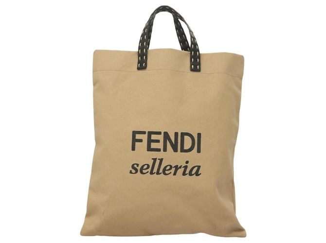FENDI Celeria Handtasche aus Canvas Beige Auth hk2789 - Ansicht 13
