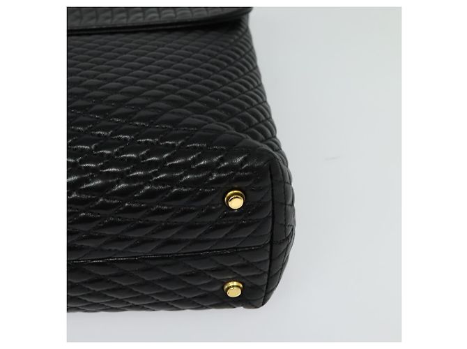 BALLY Borsa a mano trapuntata in pelle nera e oro Auth BA3175 Nero D'oro - vista 14