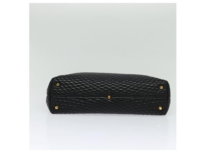BALLY Borsa a mano trapuntata in pelle nera e oro Auth BA3175 Nero D'oro - vista 5