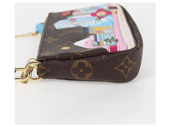 LOUIS VUITTON Monogram Vivienne Mini Pochette Accessoires M81637 LV Auth ac3839M - view 3