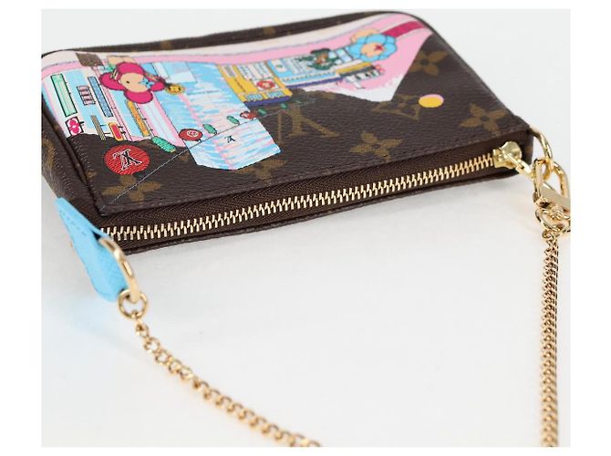LOUIS VUITTON Monogram Vivienne Mini Pochette Accessoires M81637 LV Auth ac3839M - view 6
