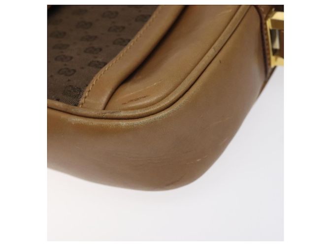 Borsa a Spalla Micro GG in Tela Gucci Marrone Oro Auth BA2829 D'oro - vista 10