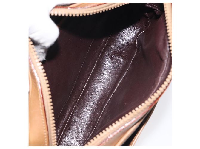 Borsa a Spalla Micro GG in Tela Gucci Marrone Oro Auth BA2829 D'oro - vista 18