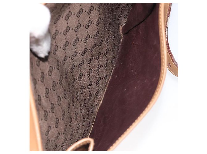 Borsa a Spalla Micro GG in Tela Gucci Marrone Oro Auth BA2829 D'oro - vista 22