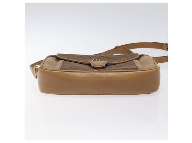 Borsa a Spalla Micro GG in Tela Gucci Marrone Oro Auth BA2829 D'oro - vista 9