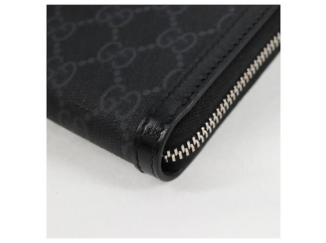 Borsa a spalla GUCCI GG Supreme PVC Nero Argento Auth 118863M - vista 11