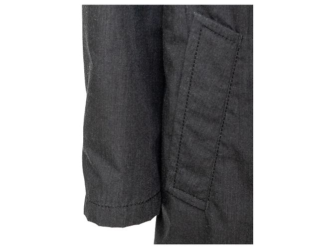 Prada Kurzmantel Trench Anthrazit Kevlar Mischung Grau - Ansicht 10