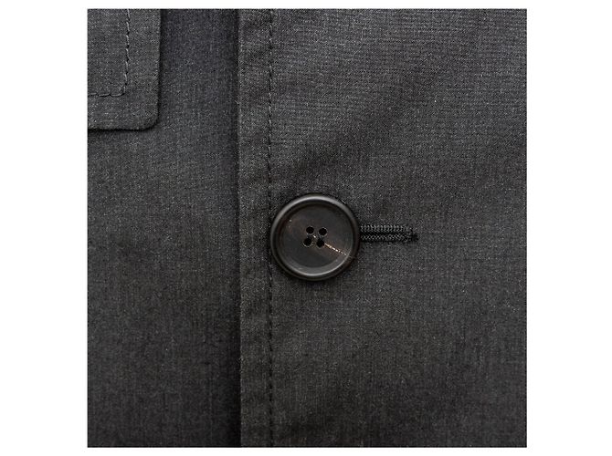 Prada Kurzmantel Trench Anthrazit Kevlar Mischung Grau - Ansicht 15