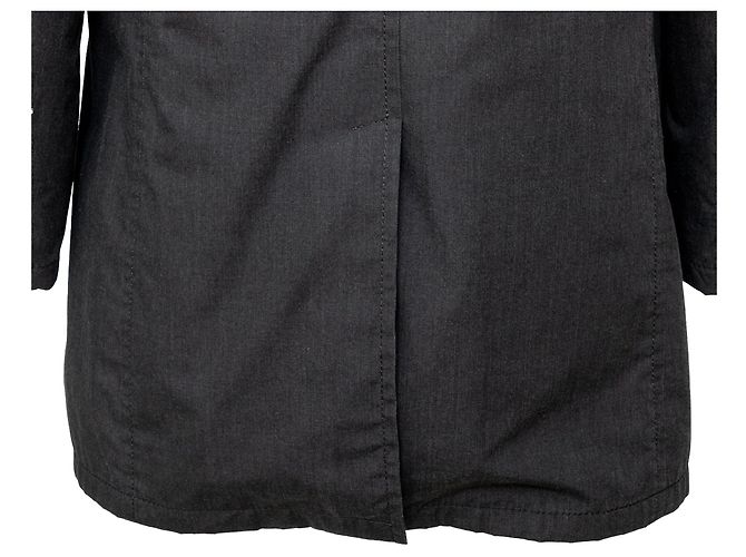Prada Kurzmantel Trench Anthrazit Kevlar Mischung Grau - Ansicht 8