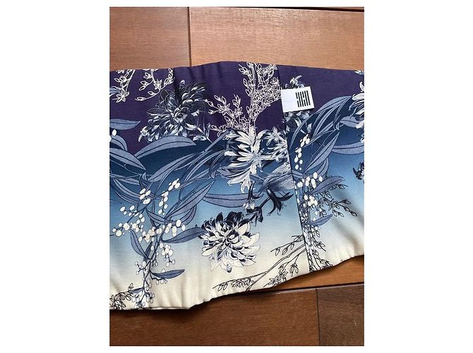 Autre Marque Kimono + Cinturón Obi de Seda Impresa Blanco Azul - vista 13
