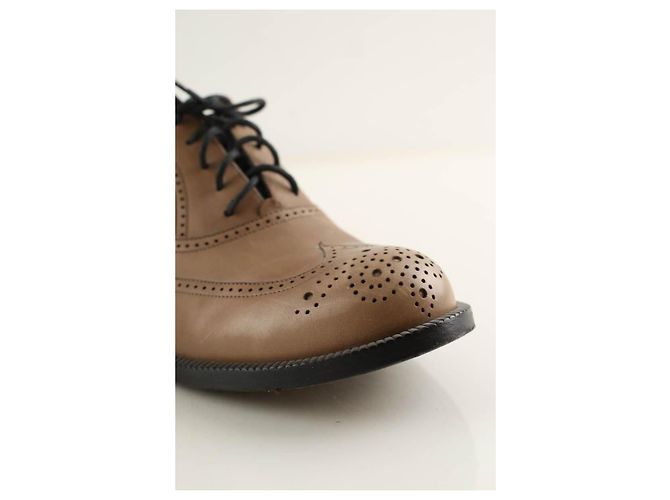 Bottega Veneta Scarpe stringate in pelle marrone - vista 4