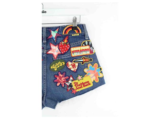 Autre Marque Mini pantaloni corti in cotone blu - vista 4