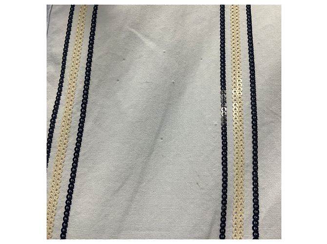 Vestido camisero de algodón a rayas azul claro con cintura baja Brunello Cucinelli - vista 7