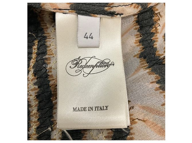 Redemption Beige / Tan / Black Sequined Leopard Printed Chiffon Top Camel - view 5