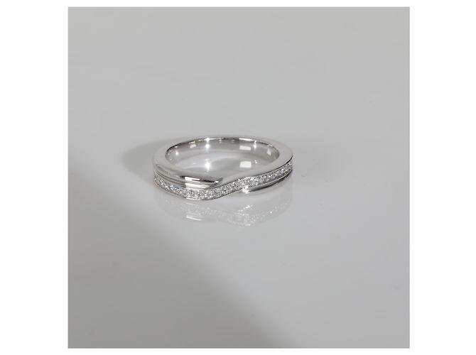 Harry Winston Platin-Diamant Tryst Einzelreihe Pavé-Diamantring - Ansicht 5