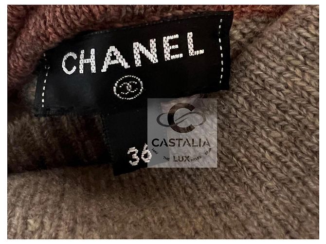 Chanel Entspanntes beiges Kaschmir-Ensemble Paris / Rom - Ansicht 8