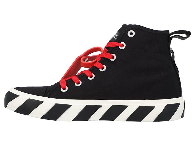 Off White OFF-WHITE Vulcanized Hi Nero Rosso Tela - vista 2