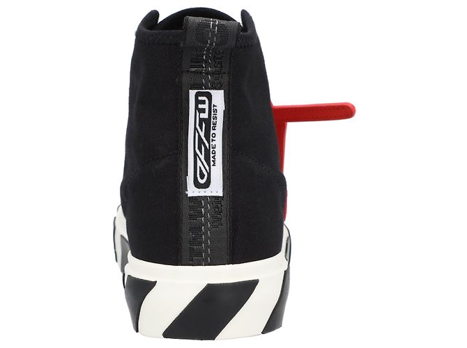Off White OFF-WHITE Vulcanized Hi Nero Rosso Tela - vista 3