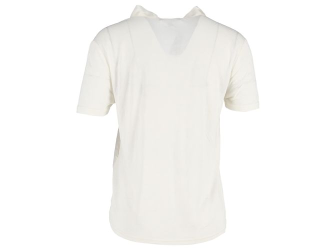 Camiseta con cuello de lazo Maje en seda marfil Blanco Crudo - vista 3